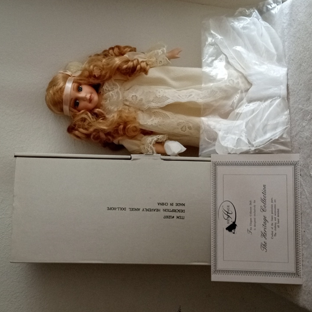 🛍️ Heavenly Angel Hope Porcelain Doll by The Heritage Collection NIB